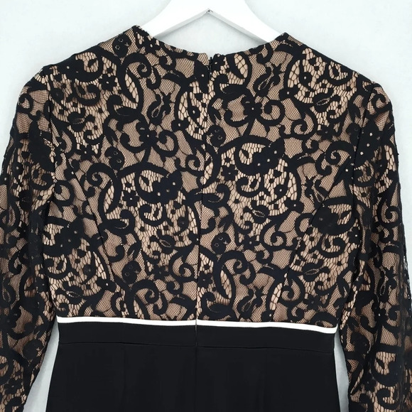 Tory Burch Lace Color Block Knee Length Dress - Picture 6 of 13